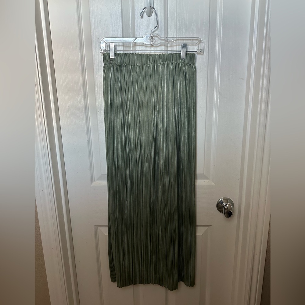 Princess Polly Sage Green Maxi Skirt